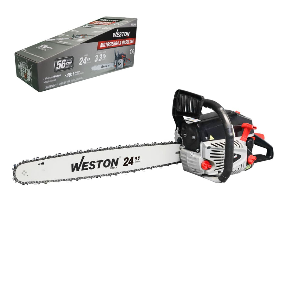 MOTOSIERRA A GASOLINA 56 CC C/BARRA WEST