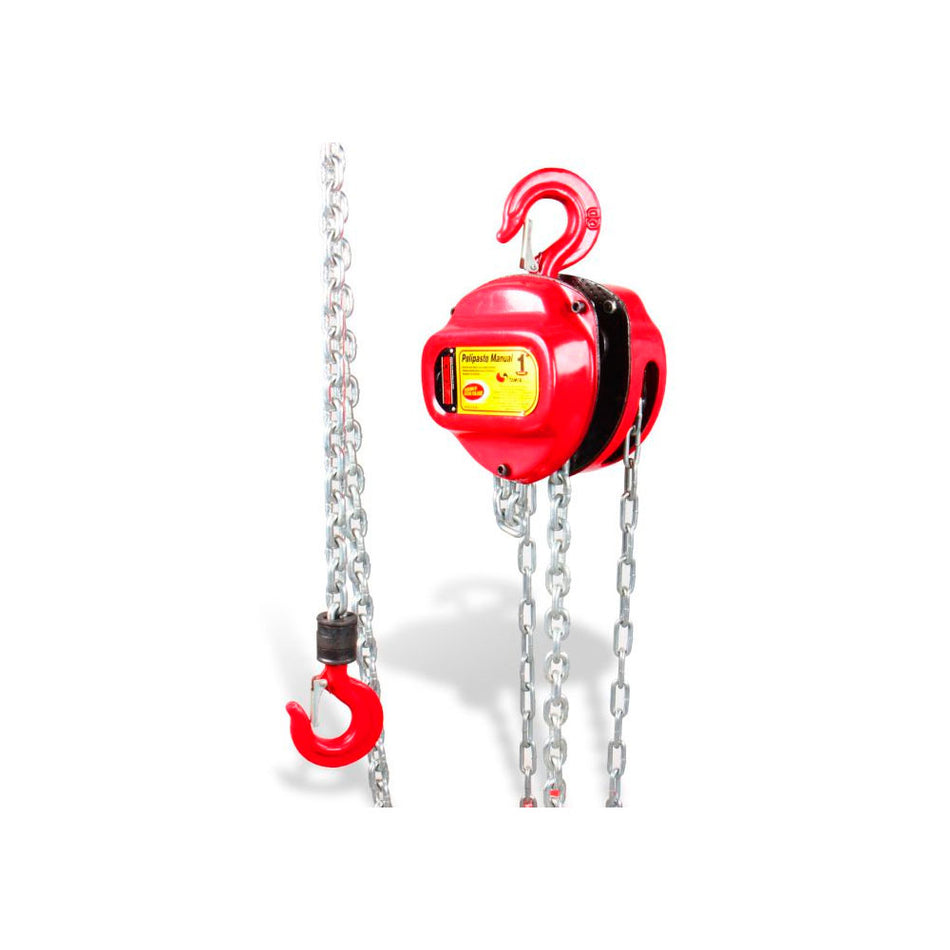 Polipasto manual (1 ton, cadena 3 mts),