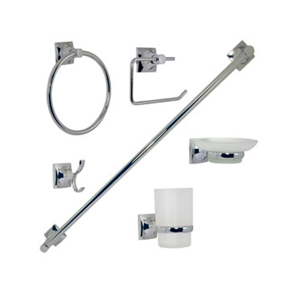 JGO.ACCESORIOS P/BAÑO ACABADO CROMO, RUG