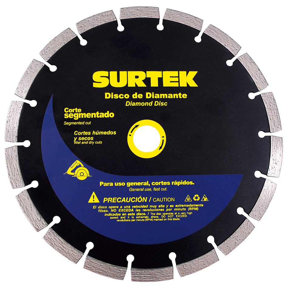 Disco de diamante segmentado, 4-1/2" Surtek 123462
