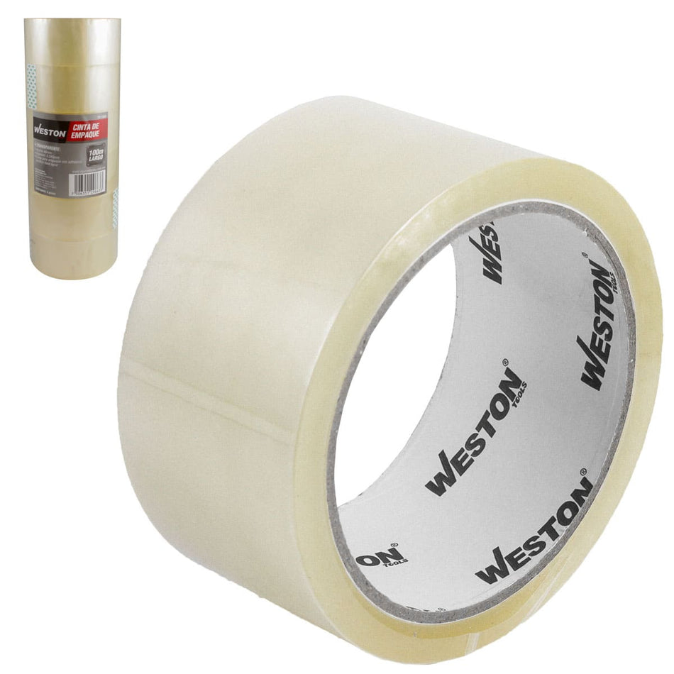 CINTA DE EMPAQUE TRANSPARENTE 48mm X 100