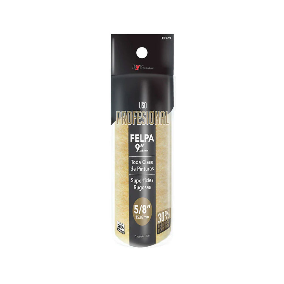 FELPA   9" ALTA DENSIDAD 5/8", BYP