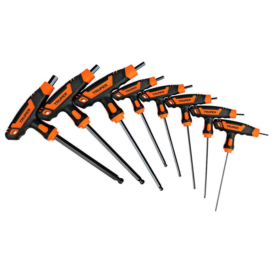 Juego 8 llaves allen std extralargas man