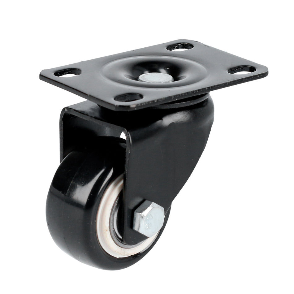 Rodaja de PVC negro con placa giratoria 2-1/2" Surtek RVN6G