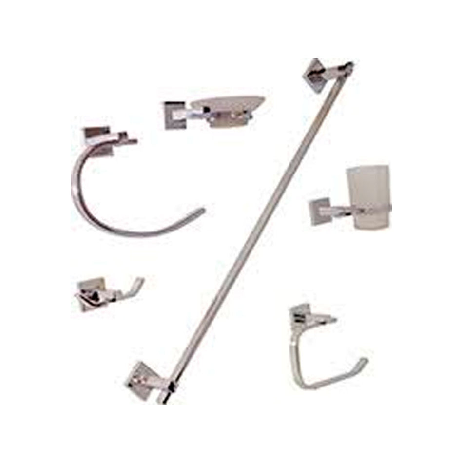 JGO. ACCESORIOS P/EMPOTRAR AC.CROMO, RUG