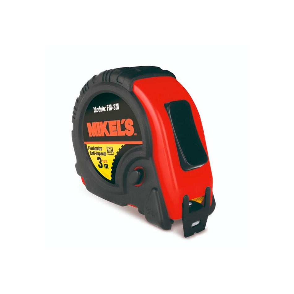 Flexómetro Anti-Impacto (3 mts), MIKELS FM-3M