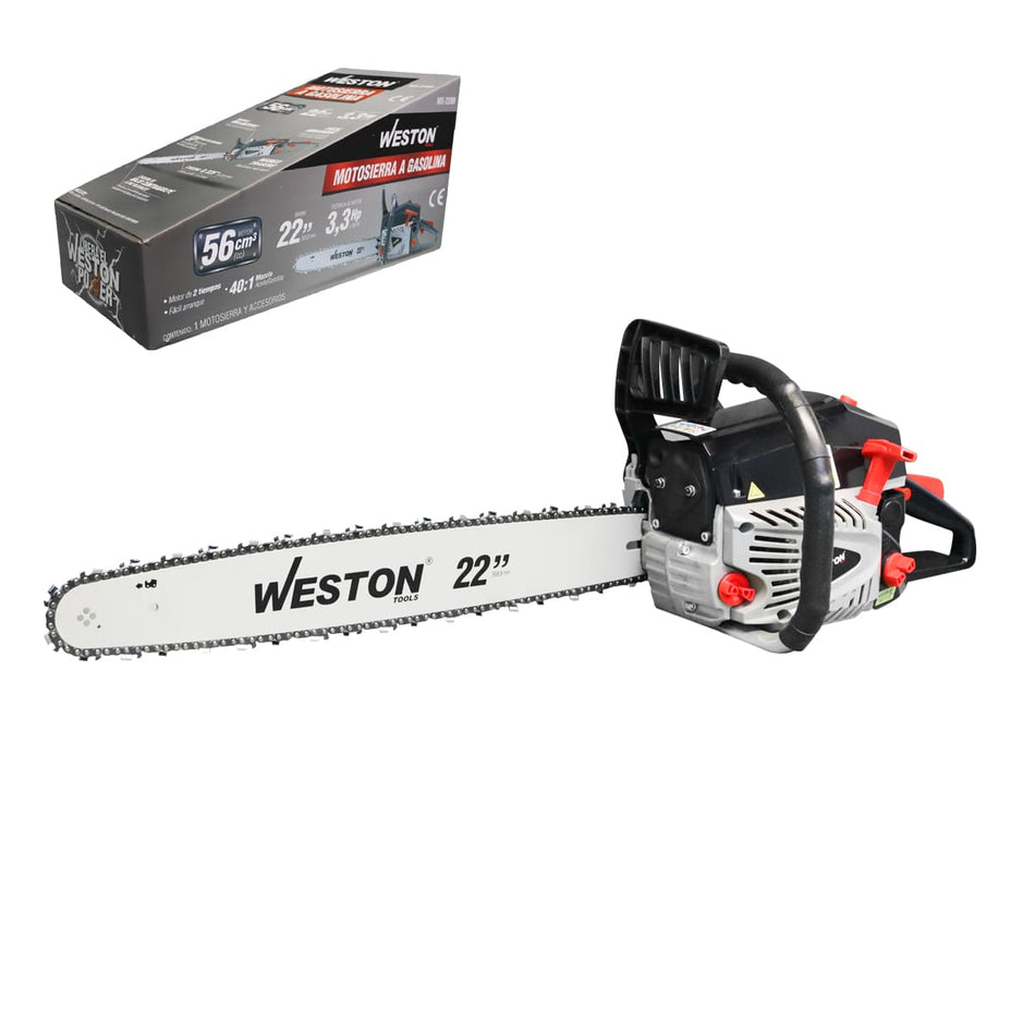 MOTOSIERRA A GASOLINA 56 CC C/BARRA WEST