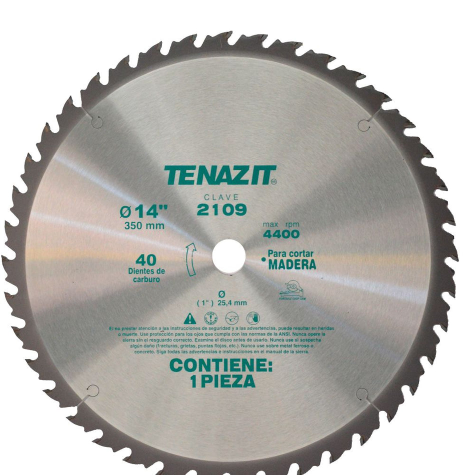 Sierra para corte de madera de 350 x 2.2