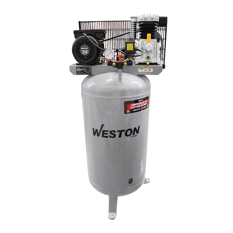 COMPRESOR VERTICAL DE BANDA 3HP 200L 110