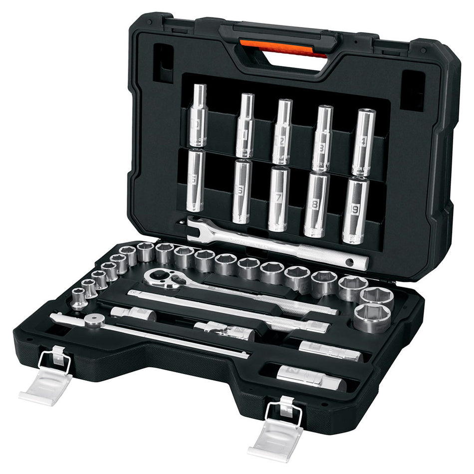 Juego de 36 herramientas cuadro 1/2' mm