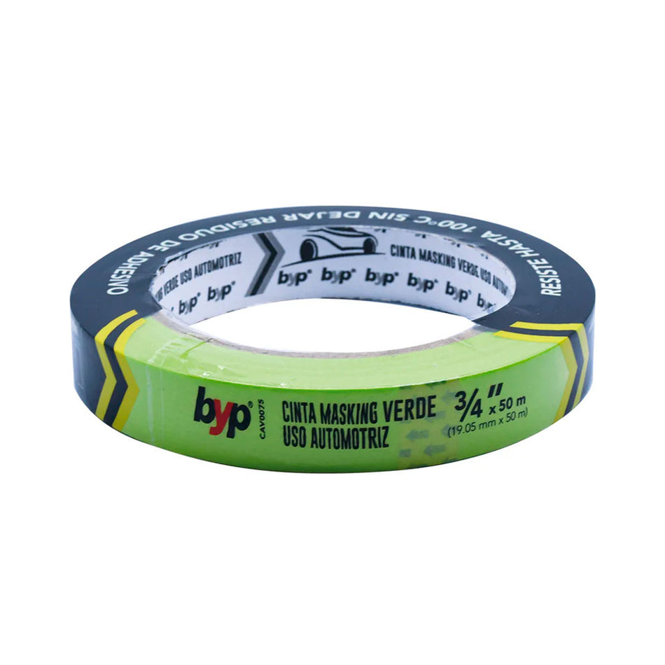 CINTA MASKING VERDE 3/4"  X 50 M., BYP