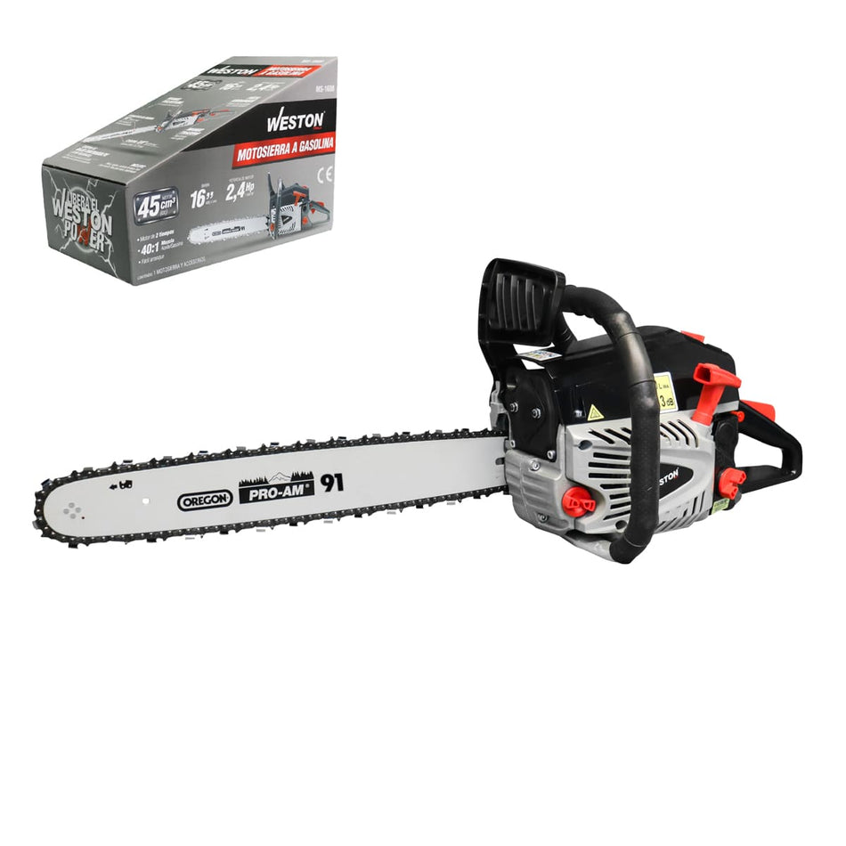 MOTOSIERRA A GASOLINA 45 CC C/BARRA OREG