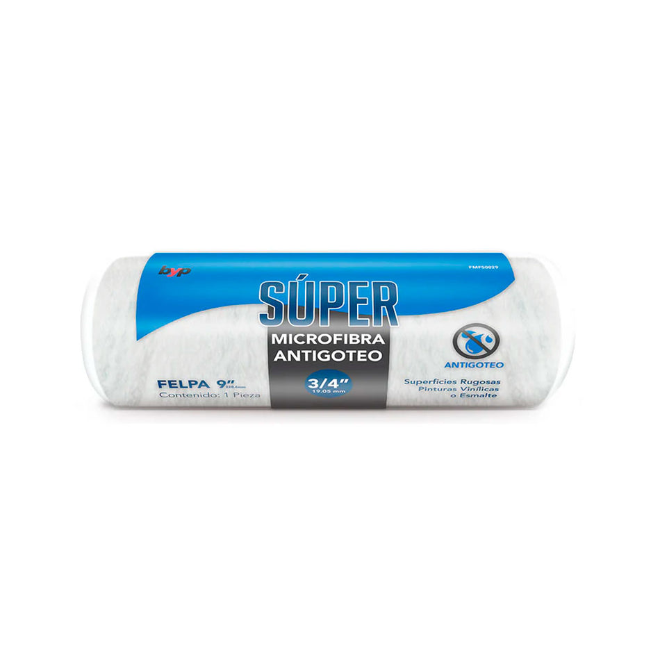FELPA 9" MICRO FIBRA 9" X 3/4" SUPER, BY