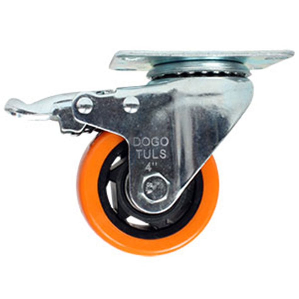 RODAJA PVC NARANJA GIRATORIA FRENO 4" DOGOTULS ZF5119
