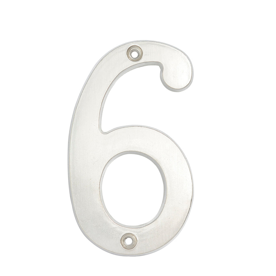 Número 6 slim 4" níquel satinado Lock L6806CS