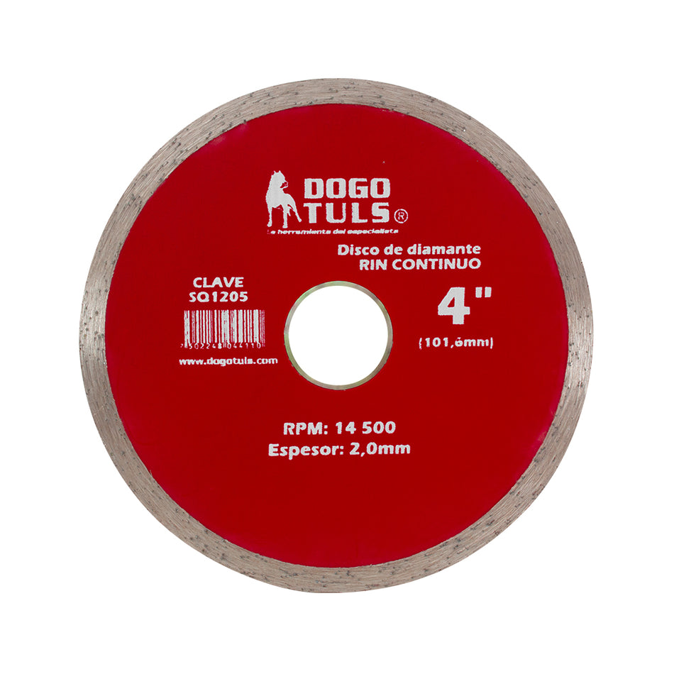 DISCO DE DIAMANTE RIN CONTINUO 4" DOGOTULS SQ1205