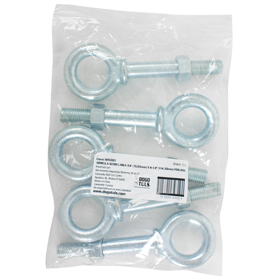 ARMELLA ACERO LARGA 3/4 X 4-1/2 FORJADA DOGOTULS SH5065