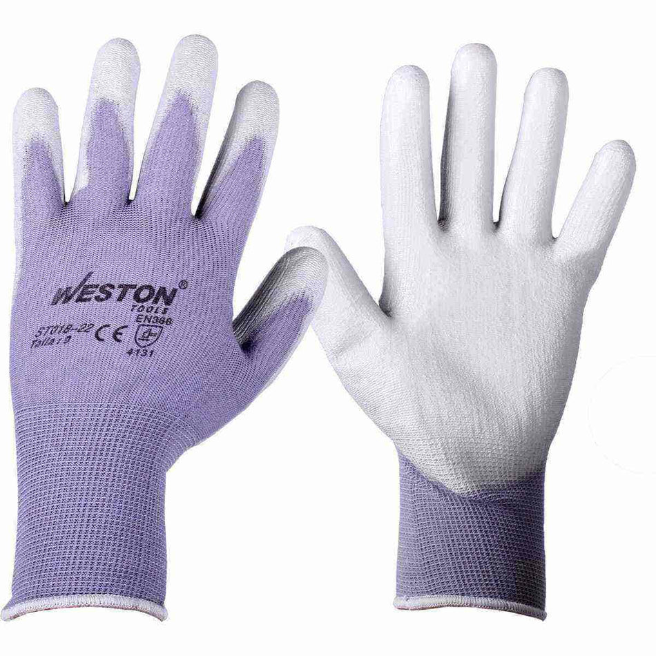 GUANTE NYLON C/PU 13G C/PALMA GRIS 9 (Pr