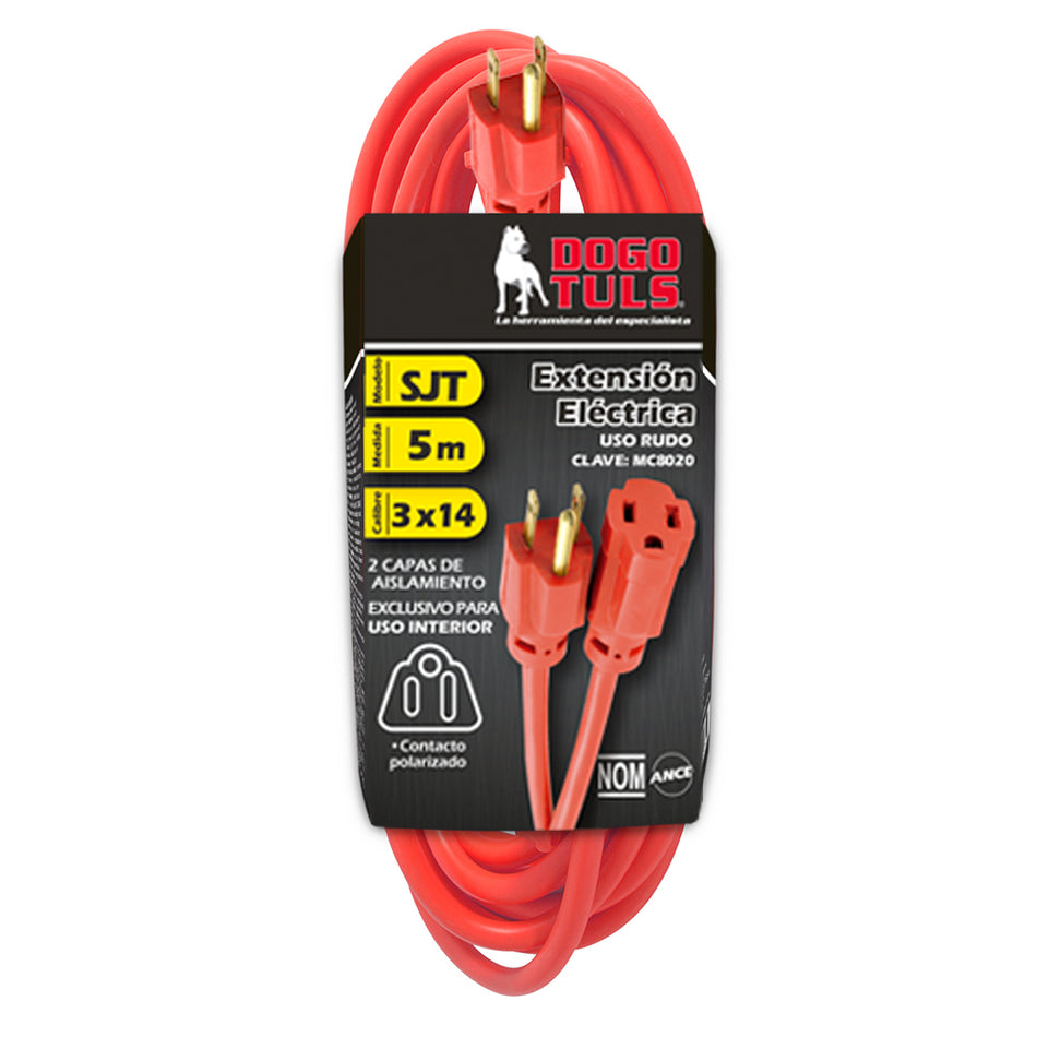 EXTENSION ELECTRICA 3x14 5 MTS USO RUDO DOGOTULS MC8020