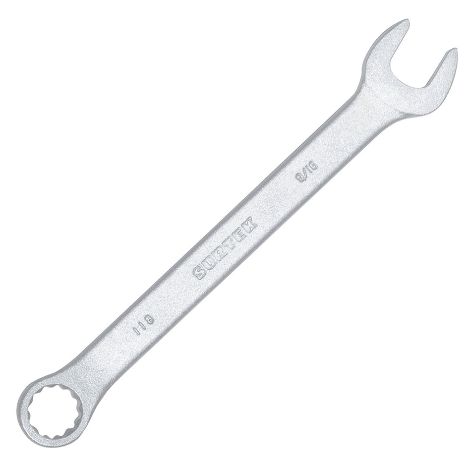 Llave combinada satinada en pulgadas, 12 puntas, 9/16" Surtek 118