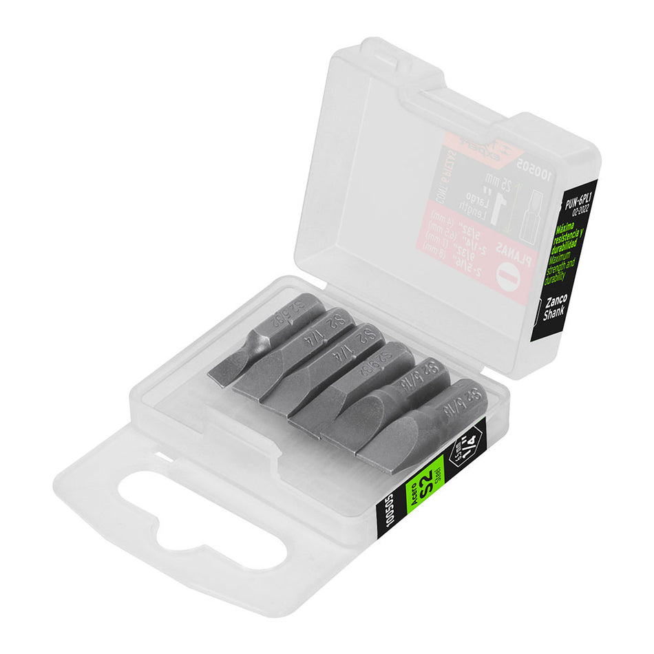 Estuche con 6 puntas planas combinadas l