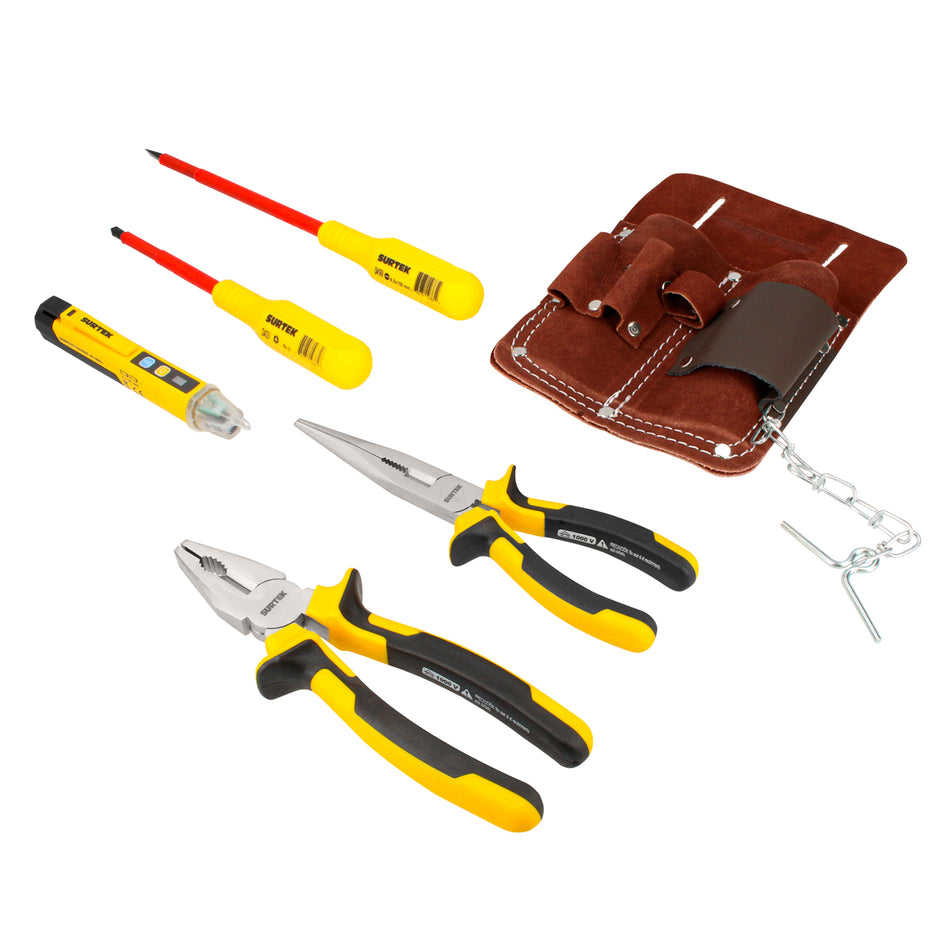 Juego combinado de herramientas para electricista de 1000 V, 6 piezas Surtek JE6A