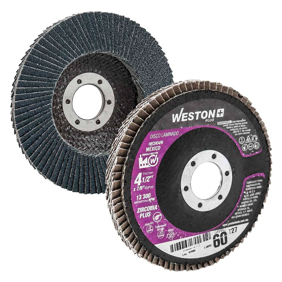 DISCO LAM.ZIRCONIO Y 4 1/2X7/8" Z60  ALT