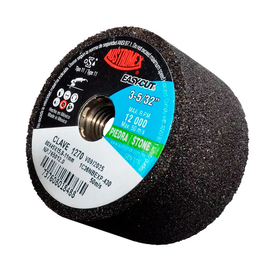 Copa abrasiva de 80 x 45 x 15.9-11 mm pa