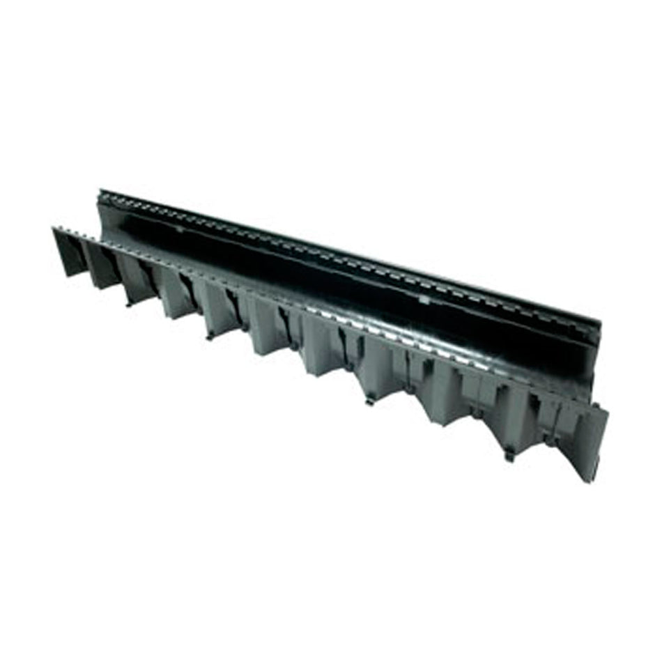 CANAL HEXALINE D/PLAST NEGRO 1 MT., RUGO