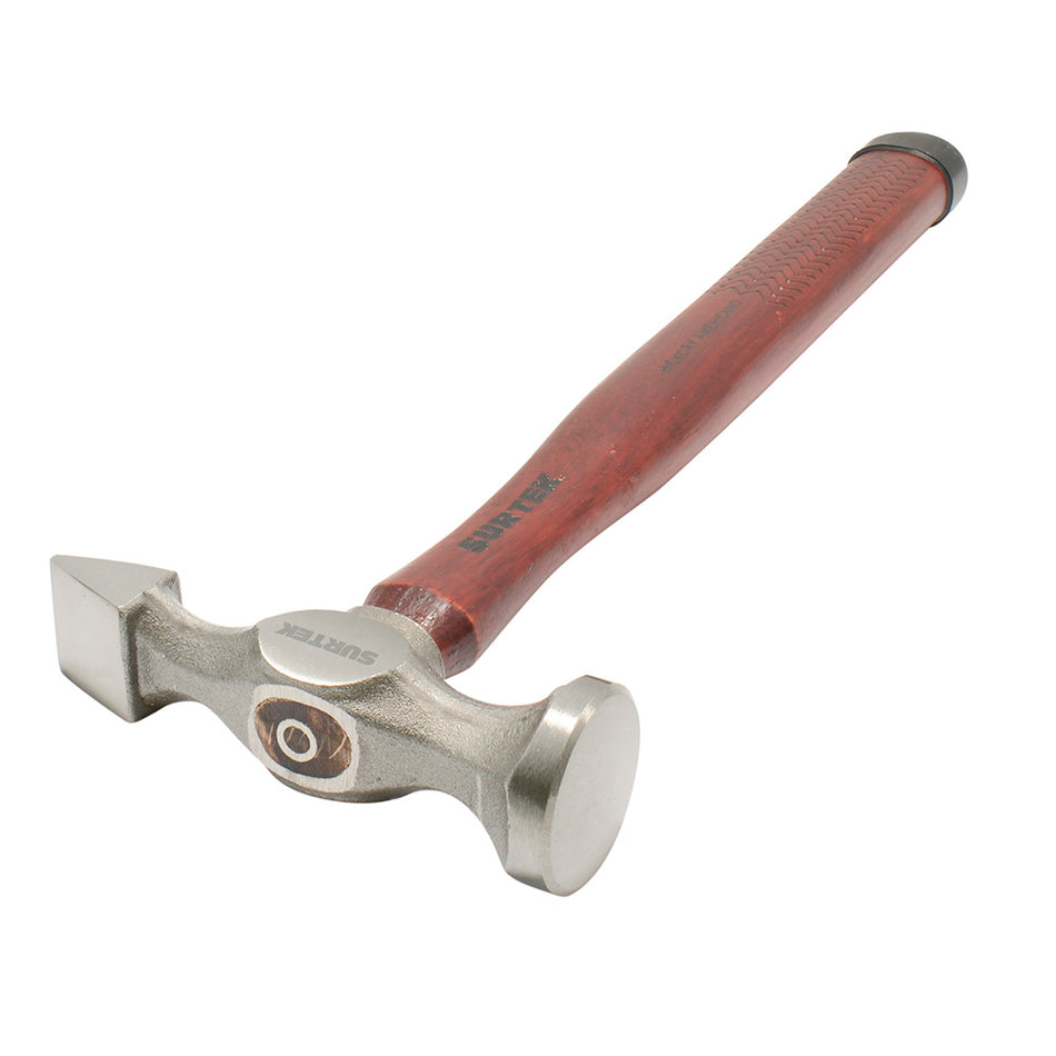 Martillo laminero plana-cruzada con mango de madera de 13", 11 oz Surtek MHP4