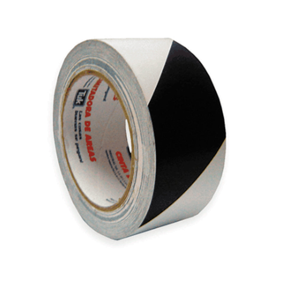 CINTA DELIMITADORA BLANCO/NEGRO 48mm X 3 TUK 434032