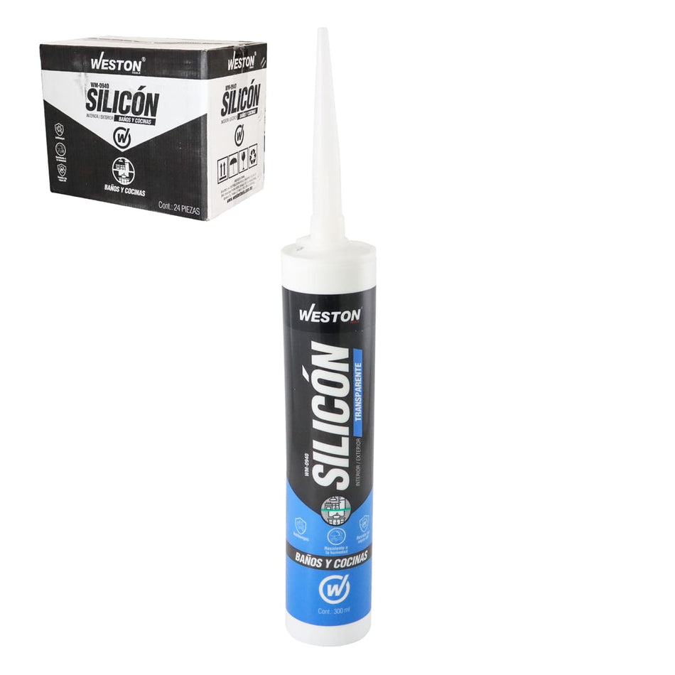 SILICON TRANSPARENTE P/BAÑOSY COCINAS CA