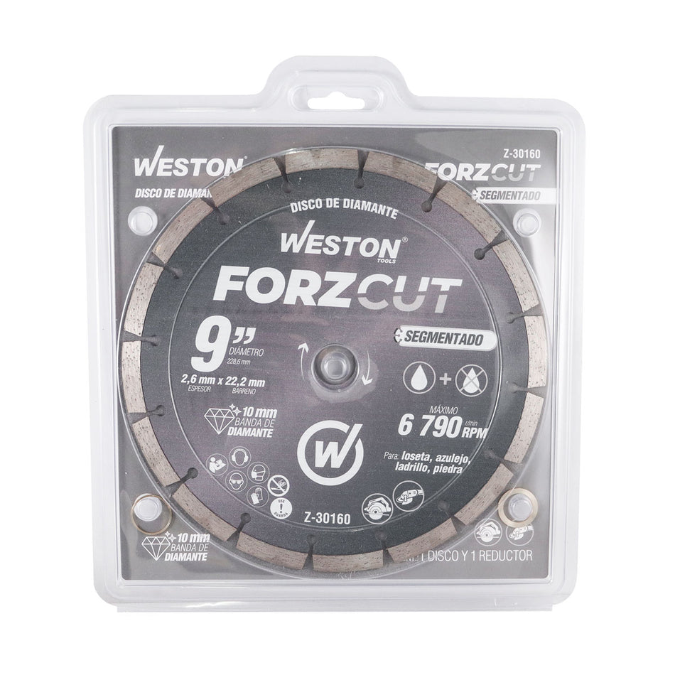 DISCO DE DIAMANTE RIN SEGMENTADO 9" FORZ