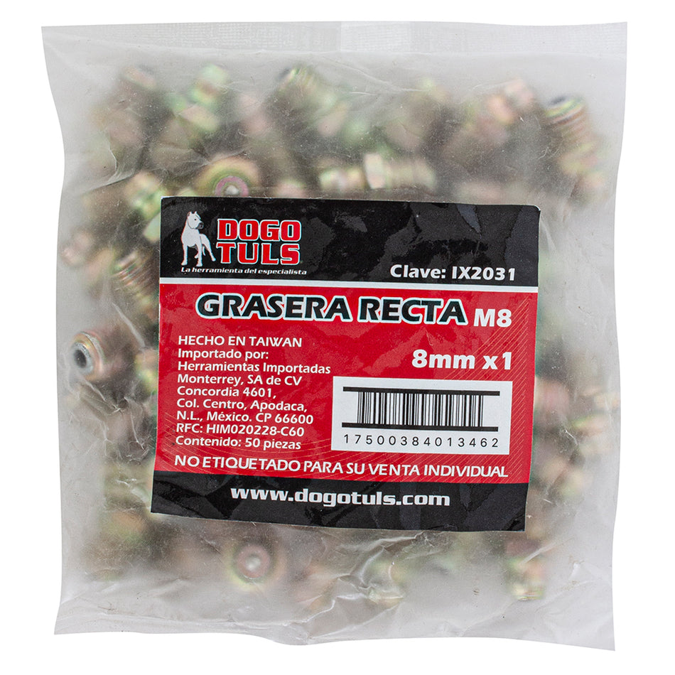 GRASERA RECTA M8 X 1 DOGOTULS IX2031