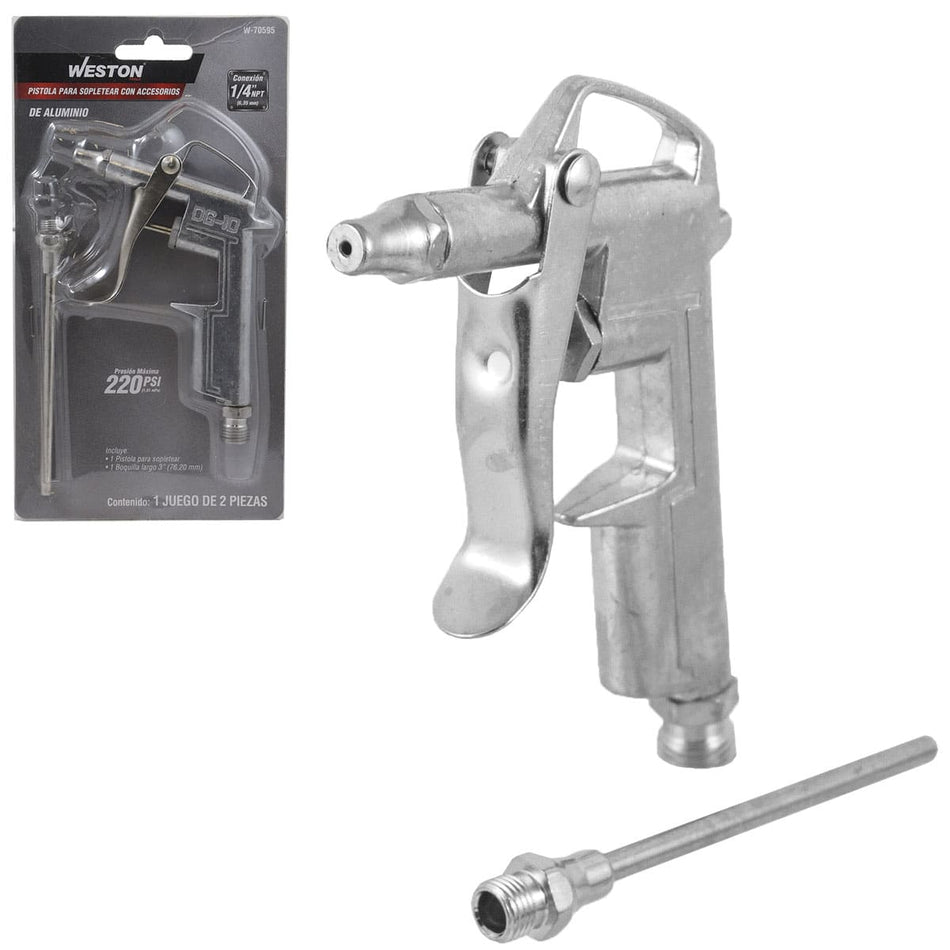 PISTOLA PARA SOPLETEAR CON ACCESORIOS, W