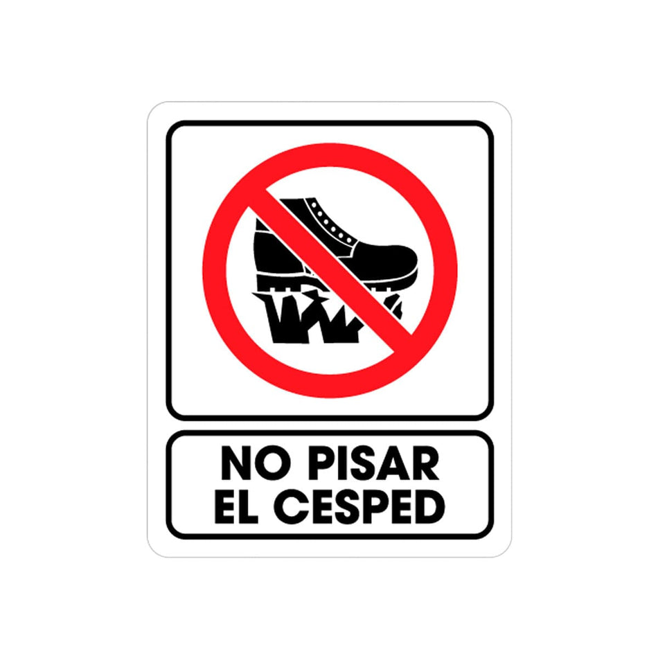SEÑALAMIENTO NO PISE EL PASTO 25 X 35CM,