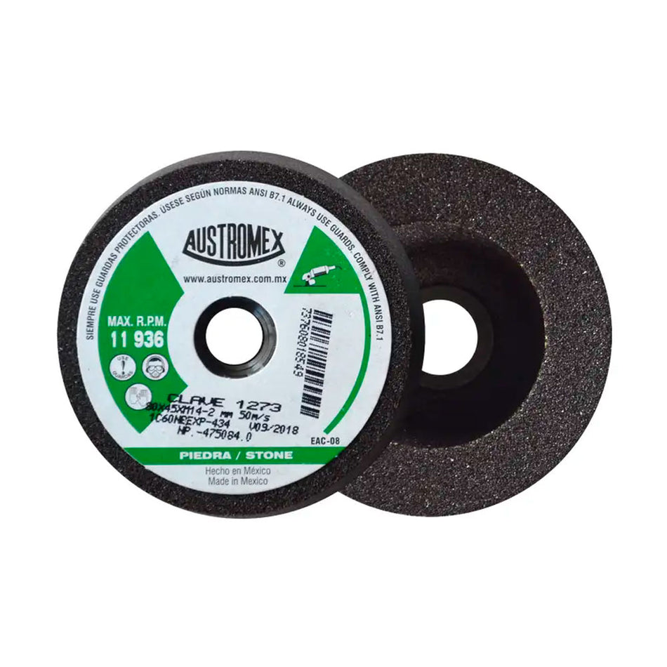 Copa abrasiva de 80 x 45 x M14-2 mm para