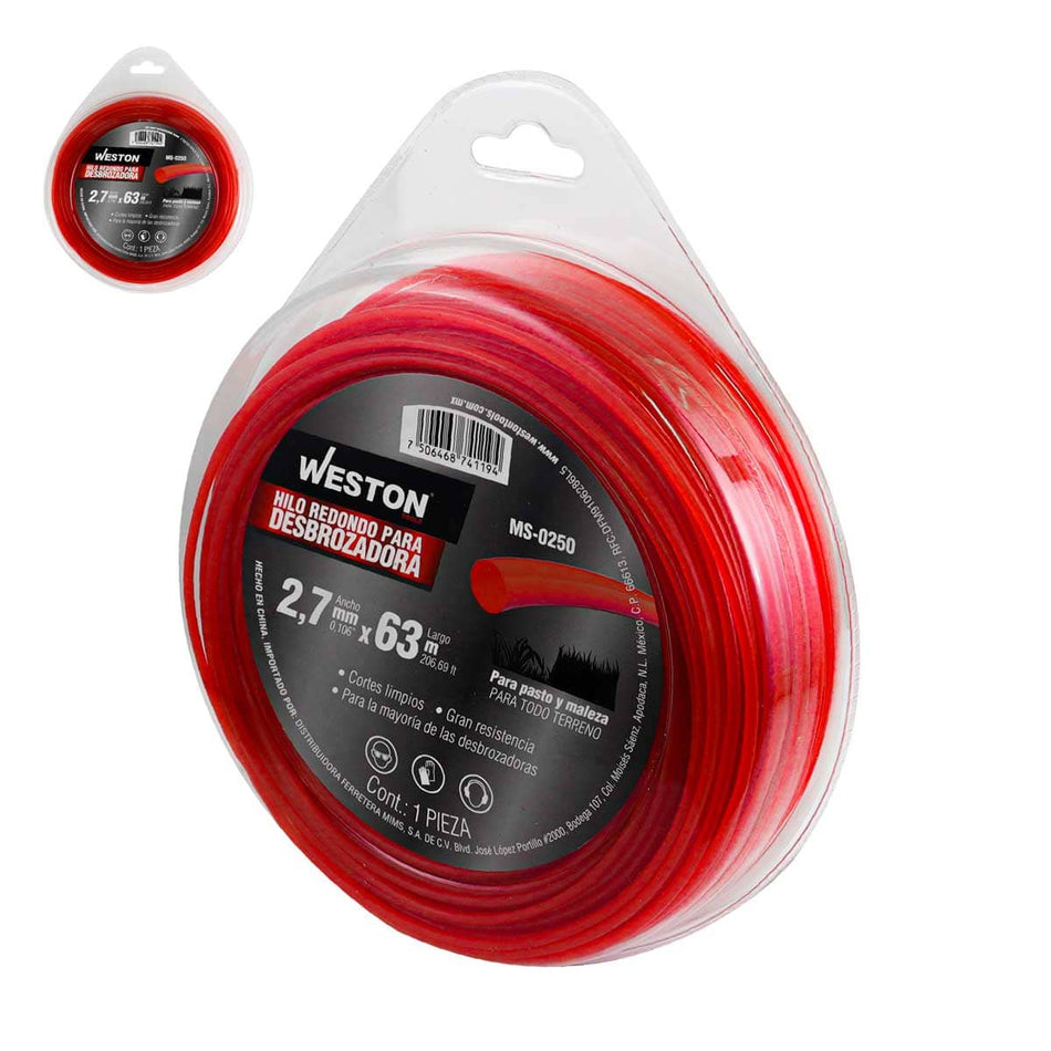HILO REDONDO P/DESBROZADORA EN BLISTER 2