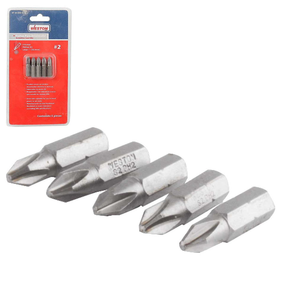 PUNTA P/DES PHILIPS 2X2" JGO. 5 PZAS, WE
