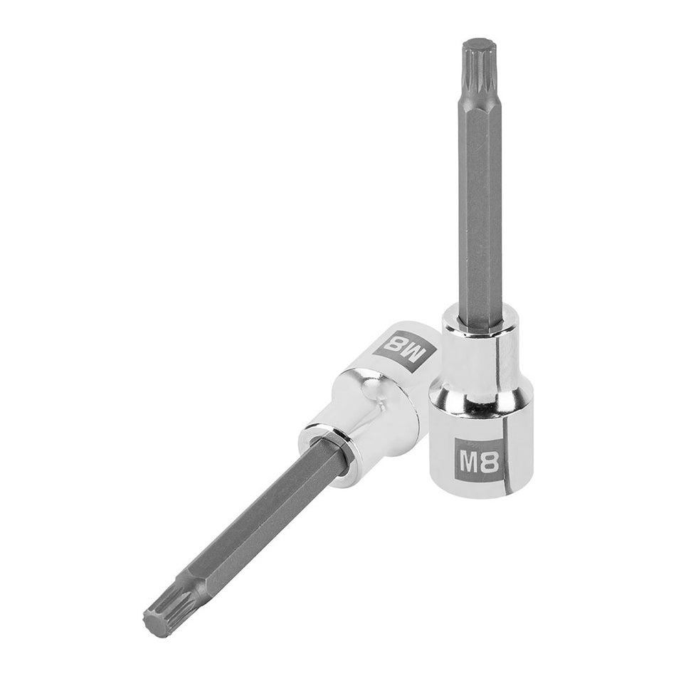 Dado punta larga bristol M8, cuadro 1/2'