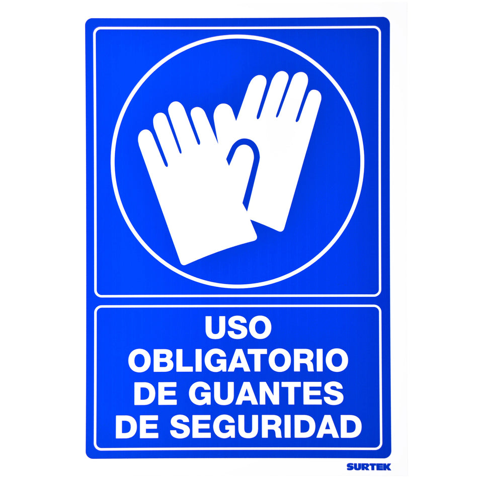 Señal "Uso obligatorio de guantes de seguridad" Surtek SES14