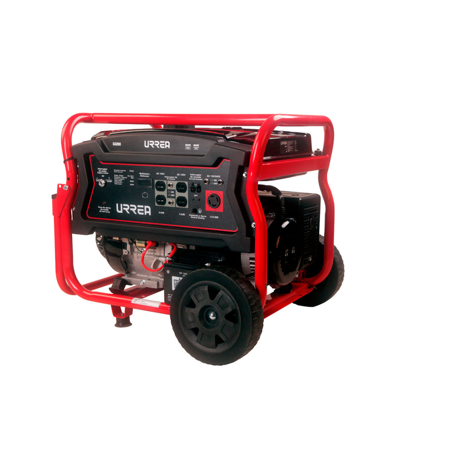 Generador a gasolina 9000 W, 457 cc, volatje de salida 120-240 V Urrea GG890