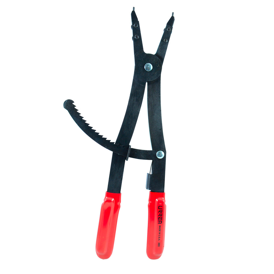 Pinza para abrir anillos de retención con mecanismo de matraca Urrea 365