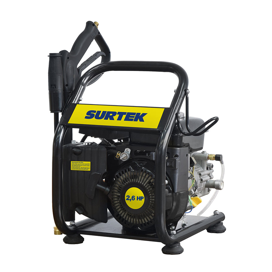 Hidrolavadora a gasolina 2.6 HP 1900 PSI, 5.4 Lt por minuto Surtek HG526