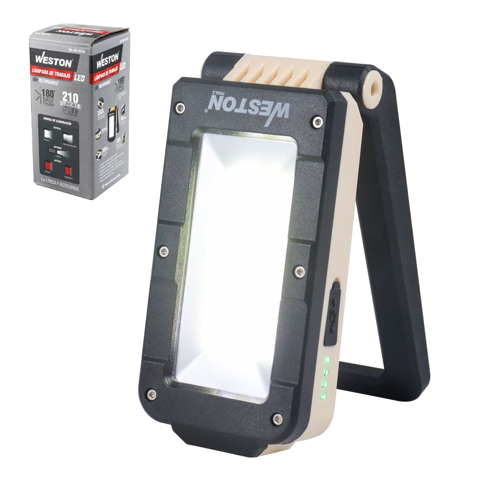 LÁMPARA DE TRABAJO LED CON BASE PLEGABLE