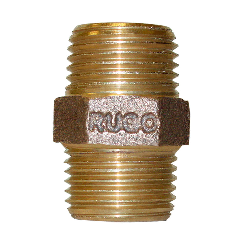 NIPLE 1/2 X 1/2 EN BRONCE, RUGO