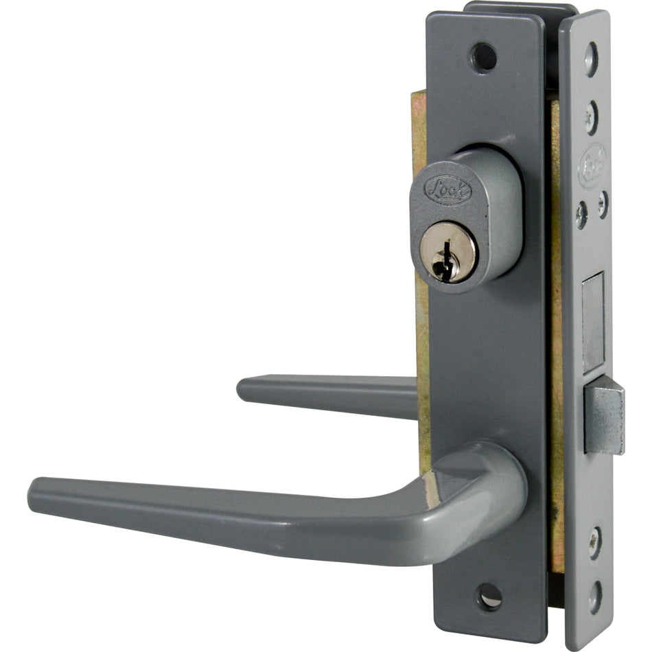 Cerradura clásica para puerta de aluminio función sencilla, gris, llave estándar Lock 15CL