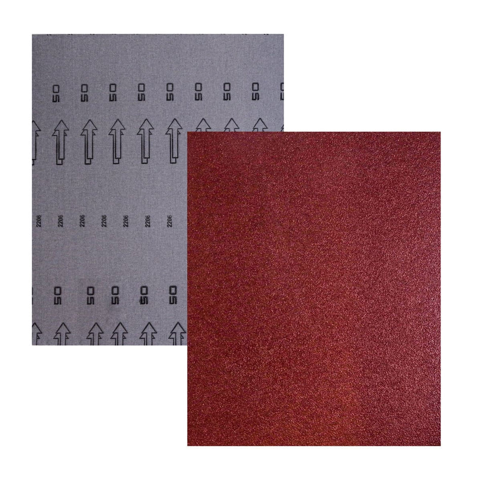 HOJA DE LIJA RESPALDO DE TELA ÓXIDO DE A