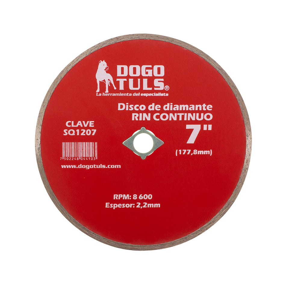 DISCO DE DIAMANTE RIN CONTINUO 7" DOGOTULS SQ1207