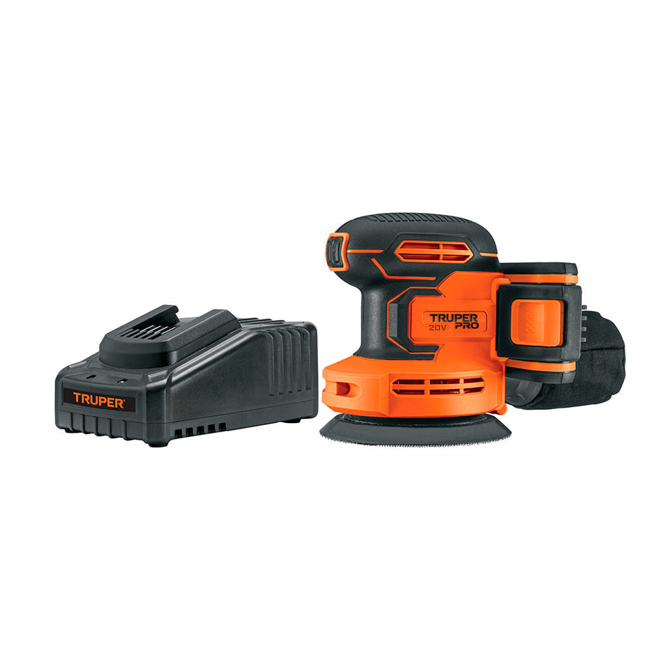 Lijadora roto-orbital 5', 20V, 1 batería